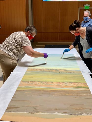 Clell Gannon Mural Found at Heritage Center